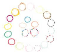 SOIMISS 21 pièces Set de Bagues Résine Colorées Créatives pour Femmes et Filles Anneaux Confortables et Mode Bijoux Exception pour Usage Quotidien