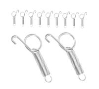 SOIMISS 24 Pièces Large Cage Lock Spring Latches for Pet Cages Escape Metal Door Hooks for Rabbits Parrots Hamsters and Small Animals