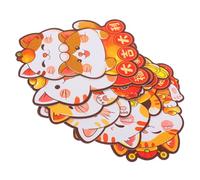 SOIMISS 24 Pièces Lot de Enveloppes Rouges Année Du Serpent avec Motifs Chat Porte-chance Décorations Chinoises Traditionnelles pour Papier pour Nouvel An Chinois pour Partager et