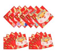 SOIMISS 24 Pièces Lot de Enveloppes Rouges Chinoises Motif Dragon Paquets Mignons pour Nouvel An Chinois Accessoires de Fête Du Printemps Sachets de Rangement pour Paquet Cadeau