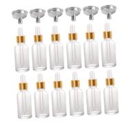 SOIMISS 24 pièces Lot de Flacons Verre avec Pipettes Compte-gouttes et Entonnoirs Inox Bouteilles Rechargeables pour Huiles Essentielles et Aromathérapie Étanches et Faciles à Remplir