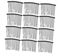 SOIMISS 25 Pièces Accessoires Pour Cheveux Grand Peigne à Dents Pinces à Cheveux Femmes Petit Fille Taquinerie Peigne Démêlant Mariage Peignes Latéraux Pour Cheveux Mesdames or Black Métal