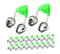 SOIMISS 25 Pièces Clochettes Alarme pour Canne à Double Sonnette Clips Sonore Puissante pour Extérieur Facile à Installer et Adaptées à Types de Plans Eau