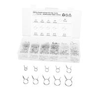 SOIMISS 250 pièces Kit de Colliers à Ressort Inoxydable pour Durite Silicone Serrage Corrosion pour Tuyaux Deau et Carburant Fixation pour Automobile et Industrie