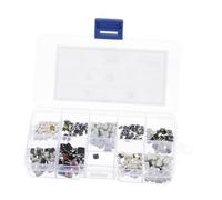 SOIMISS 250pièces Bouton-Poussoir Tactile Momentané Kit Boîte De Rangement Refermable pour Produits Électroniques Et Appareils Électroménagers