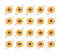 SOIMISS 25pièces Connecteurs Marguerite à Double Breloques de Connexion Forme de Fleur pour Bijoux Colliers et Autres Accessoires