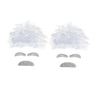 SOIMISS 2ensembles Perruque De Scientifique Blanche Courte Avec Accessoires De Costume Perruque Et Sourcils Pour Cosplay Et Halloween
