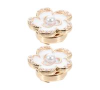 SOIMISS 2pcs Boutons de Manchette en Alliage Forme Fleur pour Femmes Élégantes, Accessoires Bijoux Raffinés pour Chemisiers et Robes, pour Occasions Formelles