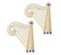 SOIMISS 2pièces Broche Harpe Strass Brillant Épingle de Revers pour Femmes Bijou Western de Costume Broche Soirée pour Blazer Robe