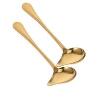 SOIMISS 2pièces Cuillères à Sauce Acier Inoxydable Doré Lot De Cuillères Bec Verseur Canard Pour Soupe Et Hot Pot Ustensiles De Cuisine Robustes Et Pratiques