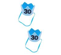 SOIMISS 2pièces Diadème De Fête Pour Adulte Couronne Anniversaire Ans Avec Impression Noire Accessoires Scintillants Pour Célébrations Et Photos Mémorables