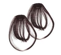 SOIMISS 2pièces Fringes à Clips pour Femme Extensions de Cheveux Lot de Fausses Fringes Postiches Pince pour Cheveux Naturels