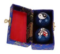 SOIMISS 2pièces Lot de Balles Exercice pour Mains Balles Feng Shui avec Clochette Interne pour Massage et Relaxation Musculaire