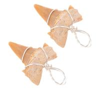 SOIMISS 2pièces Lot De Pendentifs Colliers Pour Hommes De Dent De Requin Légers Et Solide Design Ajustable Charme Pour Activités De Plein Air Et Voyages