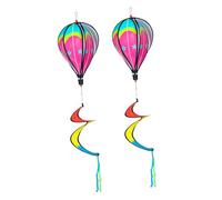 SOIMISS 2pièces Ornements Suspendus Montgolfière Moulins à Vent Rotatifs pour Jardin Extérieur Décorations Colorées Résistantes Aux Intempéries pour Pelouse Et Fête