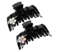 SOIMISS 2pièces Pinces à Cheveux Lot De Forme De Marguerite Pour Femmes Et Filles Blanc Et Rose Avec Conception à Dents Pour Cheveux Épais Ou Fins