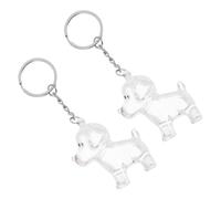 SOIMISS 2pièces Souvenir de Poils de Chien Porte-clés Transparent pour Poils Animaux Mémorial Compact pour Chien Cadeaux Commémoratifs pour Animaux de Compagnie