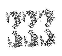 SOIMISS 3 paires Autocollants Temporaires pour Yeux Tissu Noir Réutilisables Dentelle Découpée pour Maquillage Dramatique Étanches et Résistants Transpiration pour Mascarade et Fêtes