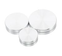 SOIMISS 3 Pièces Cake Decorating Turntable Base With Double Layer Aluminum Bearings Rotating Swivel Plate For Multilayer Cakes Baking