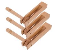 SOIMISS 3 pièces Crecelle Bois à Long Manche Instrument Musical Éducatif à Clair Castagnettes Rotatives pour Garçon Fille Rythmique pour Apprentissage Sonore