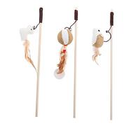 SOIMISS 3 pièces de Jeu pour Chat Jouets Interactifs avec Pompons et Cloches Stimule Instinct de Chasse et Favorise des