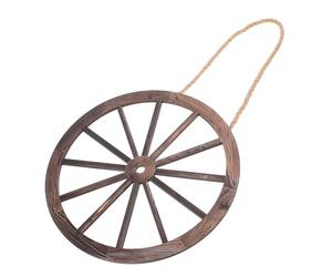 SOIMISS 3 pièces Décoration Murale Bois Vintage Campagne Roue Western Cowboy avec Fixation pour Intérieur et Extérieur Fête Anniversaire Cowboy