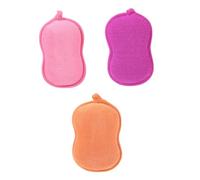 SOIMISS 3 pièces Éponge de Bain Exfoliante Double-face pour Garçon Fille Douce et Set Salle de Bain Unisexe avec Nettoyage Profond Couleur Aléatoire Couleur Aléatoire