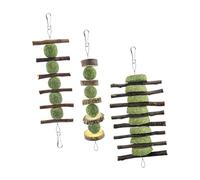 SOIMISS 3 pièces Jouets à Mâcher pour et Cobayes Bâtons Naturels pour Rongeurs Interactif Apaisant pour Hamsters Favorise Comportement de Mâchonnement Sain