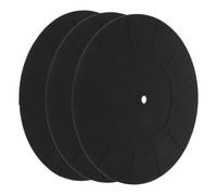 SOIMISS 3 pièces Lot de Tapis Silicone Antistatiques pour Platine Vinyle Coussin Protecteur Vibrations pour Lecteur Disques Améliore Qualité Sonore et Réduit Rayures