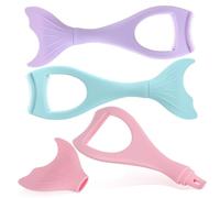 SOIMISS 3 pièces Mascara Shield Silicone Mermaid Shape Multifunctional Eyelash Guard Applicator With Serrated Design For Eye Makeup Protection And Precision