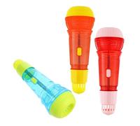 SOIMISS 3 pièces Microphone pour Garçon Fille Microphone Plastique Bleu Rouge Orange pour Chanter et Jeux de Scène pour Tout Petits et Activités