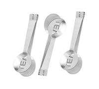 SOIMISS 3 Pièces Pince à Sachet de Thé Acier Inoxydable avec Lettres Décoratives Lot de Pinces Multifonctions pour Glaçons Sachets de Thé et Petits Snacks Compactes et Robustes pour
