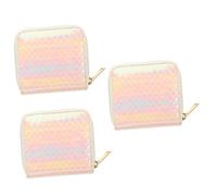 SOIMISS 3 Pièces Portefeuille Imprimé Sirène Petit Portefeuille Petit Portefeuille À Fermeture Éclair Portefeuilles Sacs À Main Amusants Pochette Portefeuille Petit À Main De Voyage