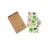 SOIMISS 3 pièces Tissus Coton Biologique avec Cire Abeille Réutilisables pour Emballage Alimentaire Protection Fraîcheur Fruits Fromages Snacks Lot