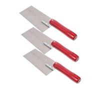 SOIMISS 3 pièces Truelle à Enduit Inoxydable avec Manche Spatule de Lissage pour Rebouchage Extérieur Pose Carrelage et Finition Plâtre Couteaux pour Cloisons Sèches et Travaux de