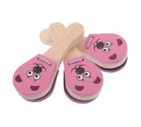SOIMISS 3 Pièces Wooden Castanets for Lightweight Percussion Toy with Mouse Design for Early Music Education and Parent Child Interaction