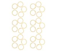 SOIMISS 30 Anneaux Métalliques pour Reliure à Ouverture Rapide Anneaux en O en Métal Jaune Porte-Clés pour Fiches Notes et Organisation Scolaire ou Bureau