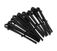 SOIMISS 30 Pièces Clips en Plastique Noir pour Grille de Gouttière Fixation Sécurisée et Crochet Droit, Résistant aux Intempéries, pour Toits de Jardin et Bâtiments Commerciaux