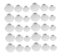 SOIMISS 30 pièces Pans Ronds pour Maquillage Boîtiers Aluminium Rechargeables pour Fards à Paupières et Blush Petits Récipients Cosmétiques Pratiques pour Voyage