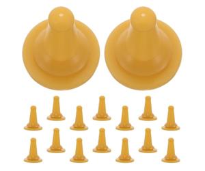SOIMISS 30 Pièces Tétine de Lait pour Chiot Étanche en Silicone | Douce, Effet Maternel, Réduit les Blessures Buccales, pour Lapins et Nouveaux Propriétaires, Jaune