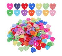 SOIMISS 300 Pièces Boutons Cœur Résine Colorés Accessoires Couture Légers et Résistants pour Vêtements Tricot et DIY Artisanat