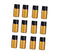 SOIMISS 30pièces Flacons Verre Ambré Pour Huile Essentielle Mini Flacons De Parfum Avec Bouchon Noir Pour Échantillons De Chimie