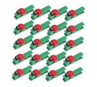 SOIMISS 30pièces Lot de Mini Pinces Bois Coccinelle Clips Photo Multifonction Porte-memos Petit Format pour Photos Papier Et Bricolage Maintien Sécurisé Et Décoration Créative