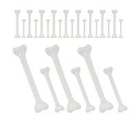SOIMISS 36 pièces Ossements Factices Plastique Mini Os Décoratifs pour Halloween Accessoires DIY Squelette Suspendu pour Bricolage et Fête