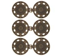 SOIMISS 3paires Boucles De Ceinture Rétro Ethniques Alliage Boucles De Col Pour Robes Design Creusé Pour Manteaux Et Vêtements Vintage