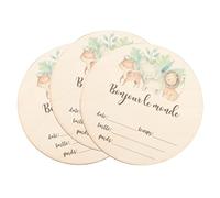SOIMISS 3pcs Panneaux Ronds D'annonce de Naissance pour Bébé en Matériau Synthétique Motif Cartoon, Surface Lisse, comme Accessoire Photo ou Baby Shower