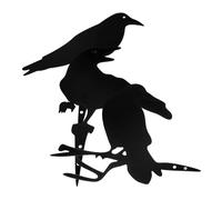 SOIMISS 3pièces Corbeau Metal Statue Oiseau Décoration Jardin Art Mural Extérieur Ornement Intérieur Corbeau Suspendu pour Décoration Murale