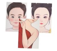SOIMISS 3pièces Lot De Entraînement Réutilisables Pour Peinture Visage Modèle Lavable Pour Artistes Et Débutants Forme De Visage Réaliste Pour Fêtes Et Festivals