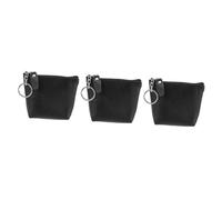 SOIMISS 3pièces Porte-Monnaie Noir Mini Zippé Pochette De Voyage pour Clés Et Cosmétiques Accessoire Pratique pour Femme