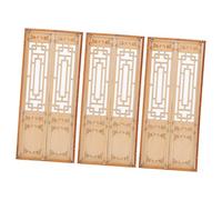 SOIMISS 3pièces Rechange pour Maison De Poupée Fenêtres Miniatures Cadre De Modèle Décoration De Jardin De Fées Accessoires Architecture Petites Fenêtres De Maison